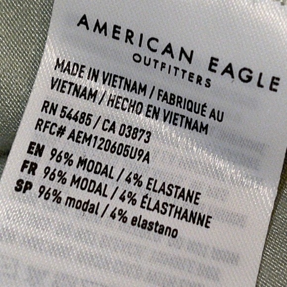 American Eagle Sage green Modal Long Sleeve Blouse Sz. MD - Picture 9 of 11